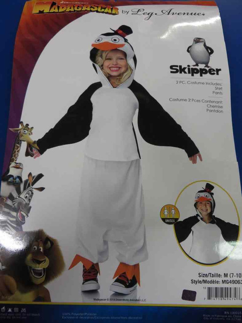Skipper Madagascar Penguin Animal Bird Fancy Dress Up Halloween Child Costume