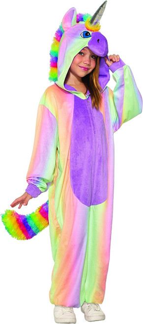Unicorn Jumpsuit Rainbow Fantasy Animal Fancy Dress Up Halloween Child Costume