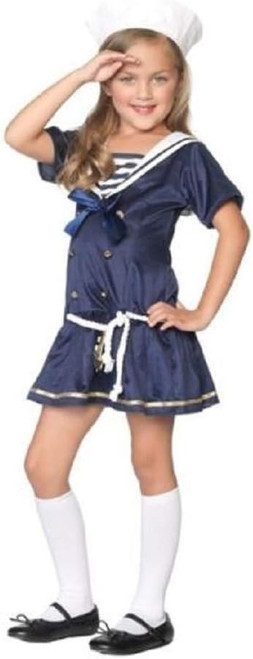 Shipmate Cutie Sailor Girl Blue Retro Fancy Dress Up Halloween Child Costume