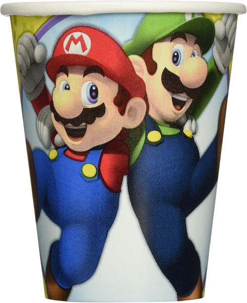 Super Mario Brothers Game Nintendo Kids Birthday Party 9 oz. Paper Cups