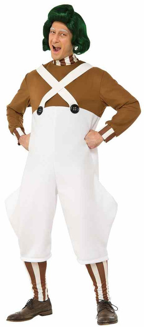 Oompa Loompa Willy Wonka Chocolate Factory Fancy Dress Halloween Adult Costume