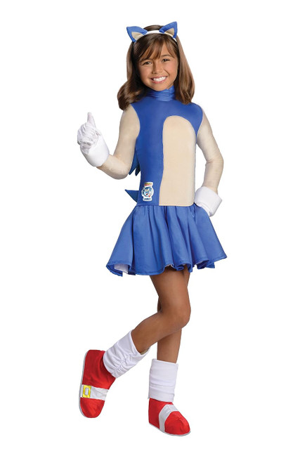 Sonic Girl Hedgehog Boom Video Game Animal Fancy Dress Halloween Child Costume