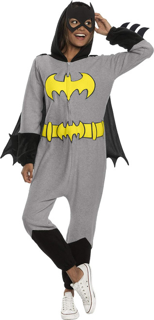 Batman DC Superhero Comfywear Jumpsuit Fancy Dress Up Halloween Adult Costume