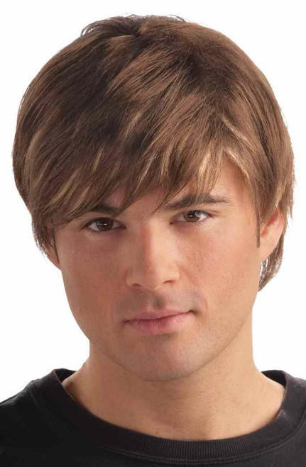 Mr. Movie Star Wig 80's Retro Fancy Dress Up Halloween Adult Costume Accessory