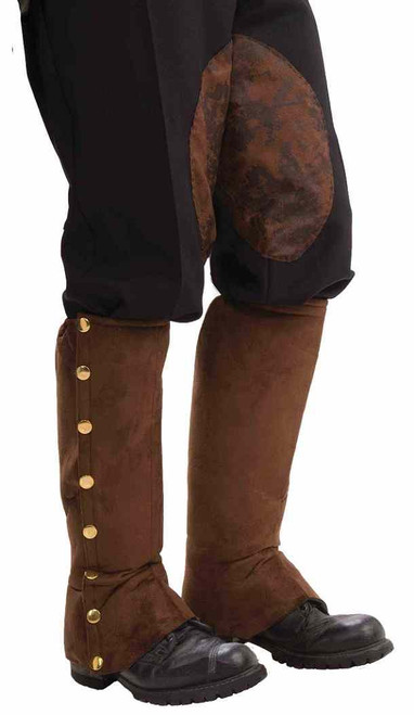 Steampunk Suede Spats Fancy Dress Up Halloween Adult Costume Accessory 2 COLORS