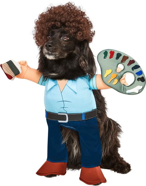 Bob Ross Painter Joy Painting Fancy Dress Up Halloween Pet Dog Cat Costume