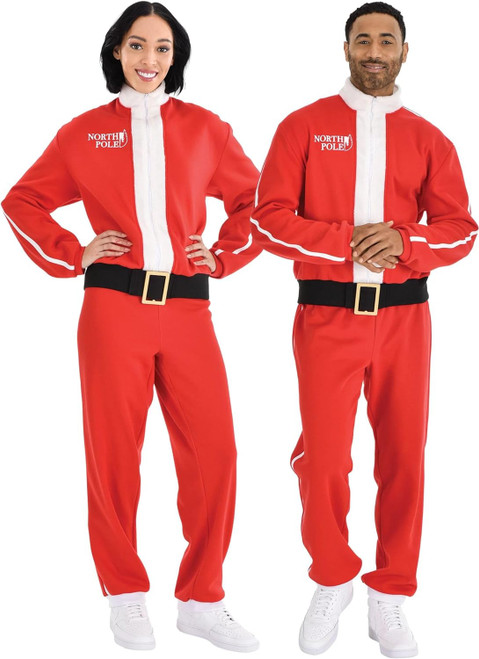 Santa Claus Track Suit Yourself Christmas Holiday Fancy Dress Up Adult Costume