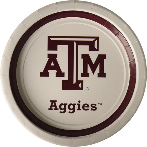 Texas A&M Aggies NCAA University College Sports Party 7" Paper Dessert Plates