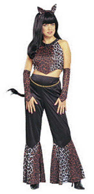 Kool Kitty Cat Animal Leopard Cheetah Fancy Dress Halloween Sexy Adult Costume