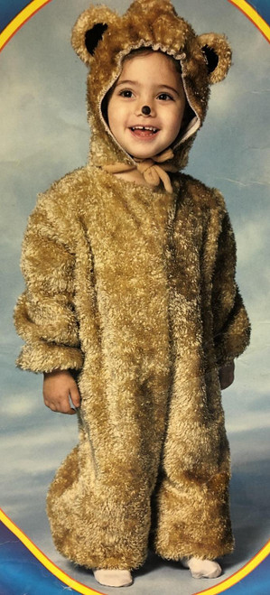 Fuzzy Bear Brown Teddy Animal Fancy Dress Up Halloween Toddler Child Costume