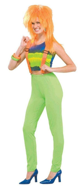 Neon Green Pants Retro 80's Rock Star Dress Up Halloween Adult Costume Accessory
