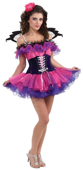 Poppy Fairy Pink Pixie Fantasy Fairies Fancy Dress Halloween Sexy Adult Costume