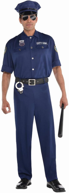 On Patrol Police Officer Cop Suit Yourself Fancy Dress Halloween Adult Costume