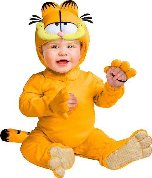 Garfield Infant Orange Cat Fancy Dress Up Halloween Baby Toddler Child Costume