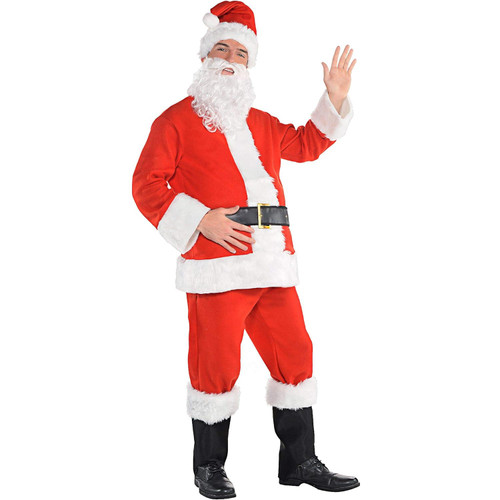 Santa Claus Suit Classic Christmas Holiday Fancy Dress Halloween Adult Costume