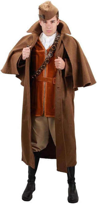 Inverness Brown Jacket Detective Sherlock Fancy Dress Up Halloween Adult Costume