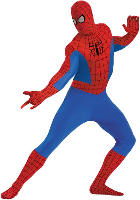 Spider-Man Bodysuit Marvel Superhero Fancy Dress Halloween Deluxe Child Costume