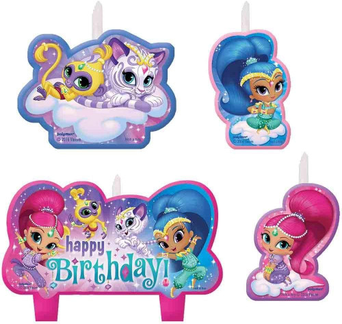 Shimmer & Shine Nick Jr Cartoon Kids Birthday Party Decoration Cake Candles