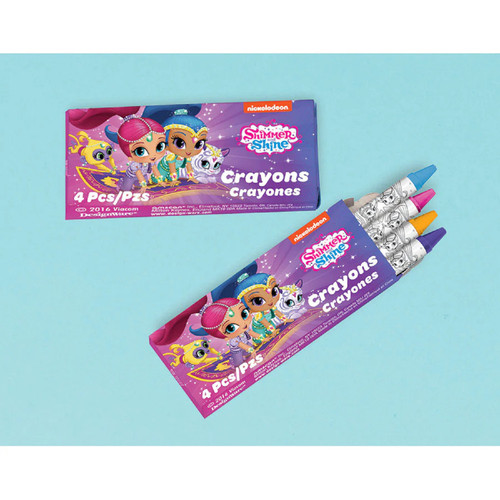 Shimmer & Shine Nick Jr Cartoon Kids Birthday Party Favor Crayons