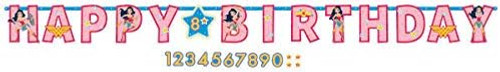 Young DC Wonder Woman Comics Superhero Birthday Party Decoration Letter Banner