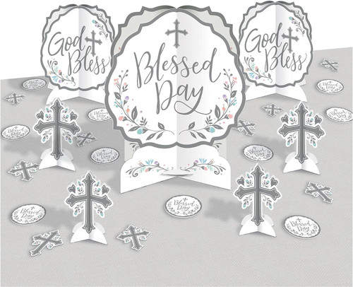 Holy Day Cross Christian Religious Theme Party Table Decorating Kit