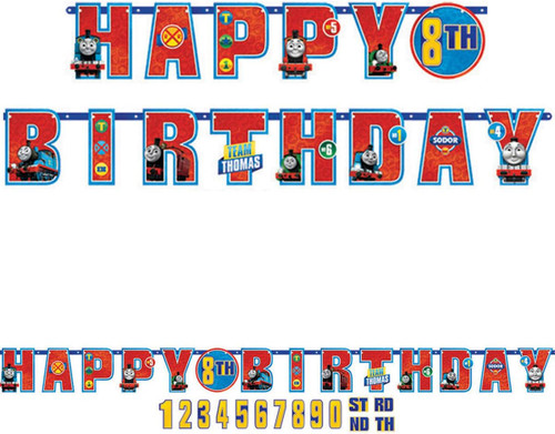 Thomas the Tank Engine All Aboard Kids Birthday Party Decoration Letter Banner