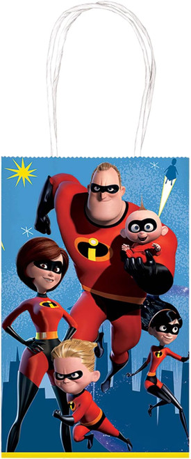 Incredibles 2 Disney Pixar Movie Birthday Party Favor 8 ct. Paper Kraft Bags