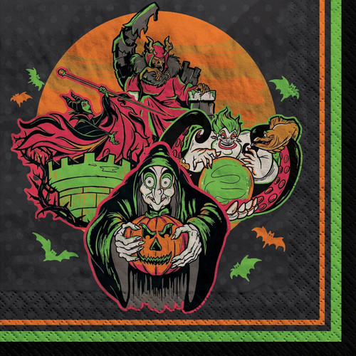 Disney Halloween Villains Haunted House Carnival Party Paper Beverage Napkins