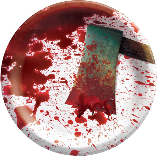Get Axed Bloody Axe Carnival Scary Halloween Party 10" Paper Banquet Plates