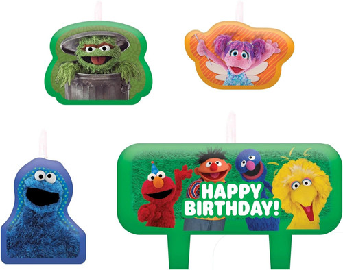 Everyday Sesame Street Kids Birthday Party Decoration Molded Cake Candles