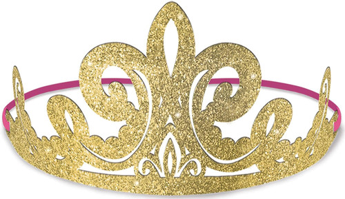 Disney Princess Once Upon a Time Kids Birthday Party Favor Glitter Paper Tiaras