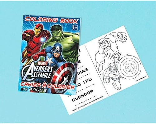 Avengers Marvel Comics Superhero Kids Birthday Party Favor Mini Activity Pad