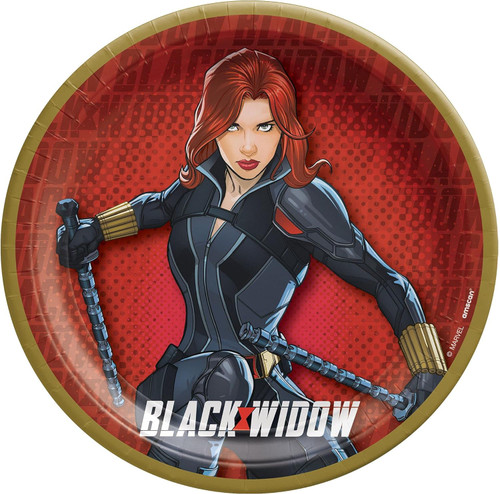 Black Widow Marvel Superhero Avengers Birthday Party 7" Paper Dessert Plates