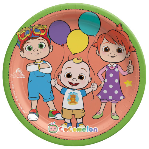Cocomelon Baby Cute Kids Birthday Party 7" Paper Dessert Plates