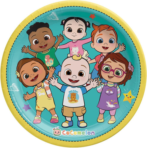 Cocomelon Baby Cute Kids Birthday Party 9" Paper Dinner Plates