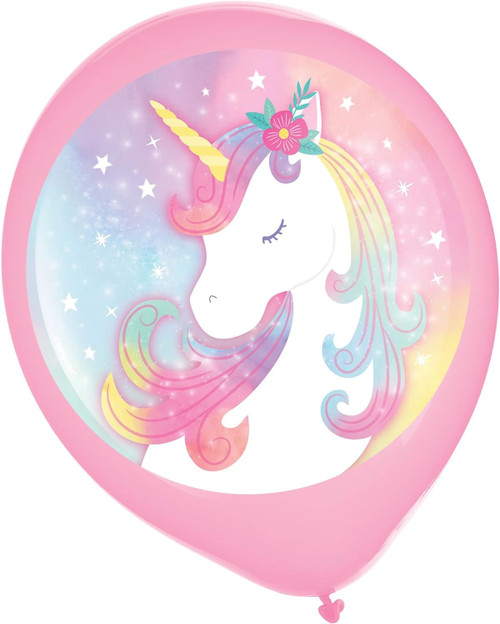 Enchanted Unicorn Fantasy Animal Kids Birthday Party Decoration Latex Balloons