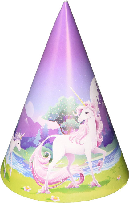 Unicorn Fantasy Animal Cute Girls Kids Birthday Party Favor Paper Cone Hats