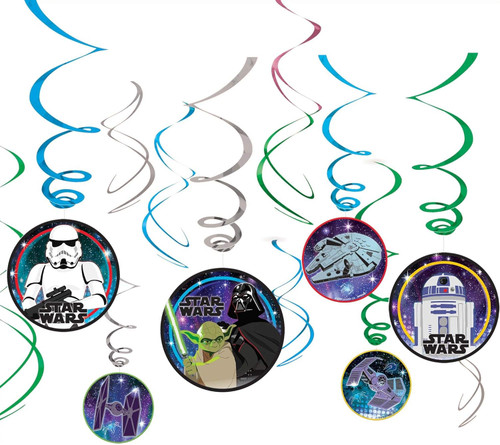 Star Wars Galaxy of Adventures Disney Birthday Party Hanging Swirl Decorations