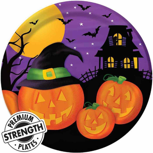 Pumpkin Haunts Halloween Party 9" Dinner Plates