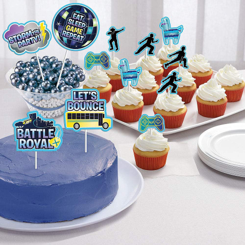 Battle Royal Video Game War Kids Birthday Party Decoration Paper Topper Kit