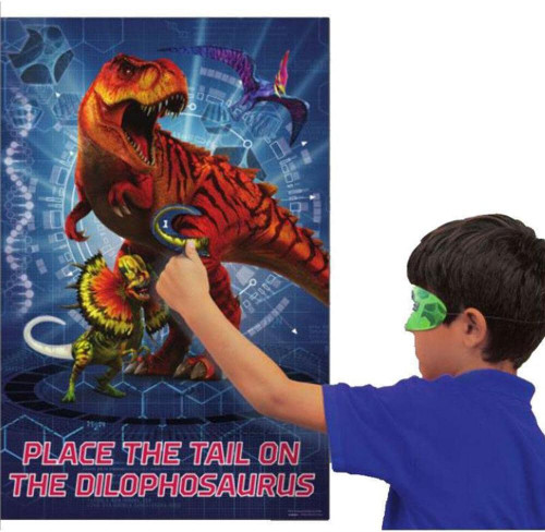 Jurassic World Park Dinosaur Movie Kids Birthday Party Pin the Tail Game