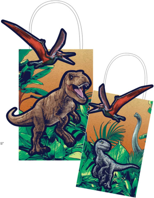 Jurassic World Into the Wild Dinosaur Kids Birthday Party Favor Sacks Kraft Bags