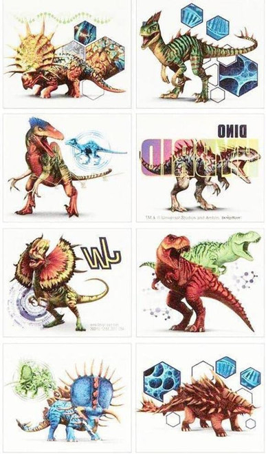 Jurassic World Park Dinosaur Movie Kids Birthday Party Favor Temporary Tattoos