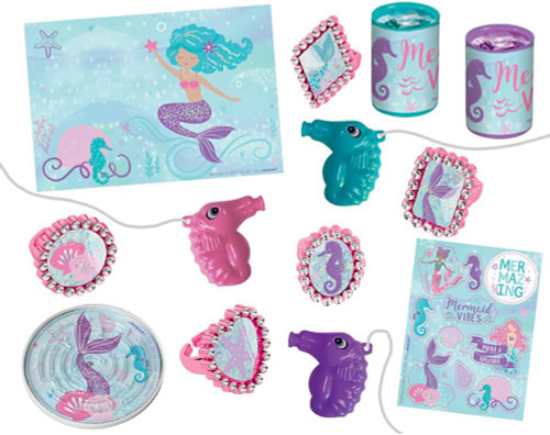 Shimmering Mermaids Little Girl Kids Birthday Party 48 pc. Favor Pack