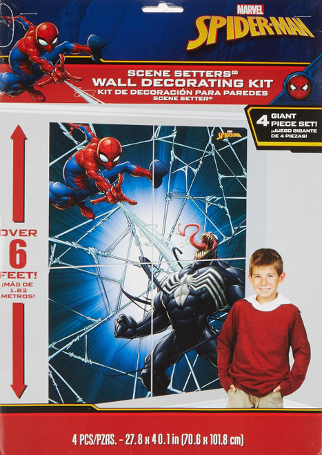 Spider-Man Webbed Wonder Marvel Birthday Party Scene Setters Wall Decorating Kit