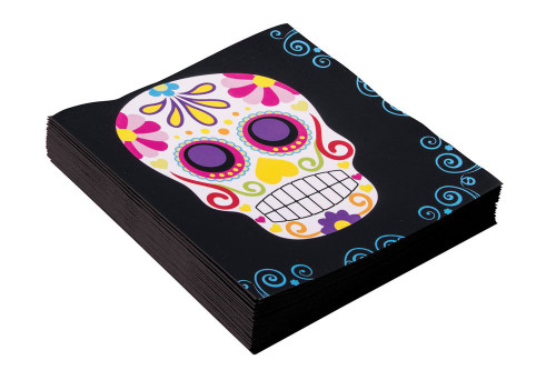 Dia de los Muertos Day of the Dead Skull Halloween Party Paper Luncheon Napkins