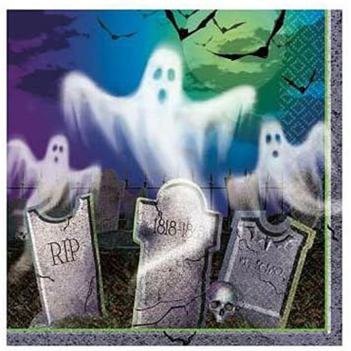 Mostly Ghostly Ghost Carnival Haunted House Halloween Party Luncheon Napkins