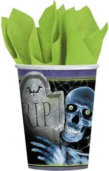Creepy Bones Skeleton Carnival Haunted House Halloween Party 9 oz. Paper Cups
