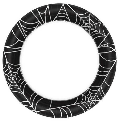 Spider Web Carnival Haunted House Halloween Party 6.75" Paper Dessert Plates