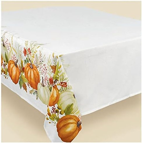 Traditional Pumpkins Fall Autumn Thanksgiving Party Decoration Fabric Tablecover